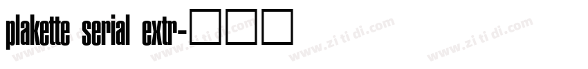 plakette serial extr字体转换